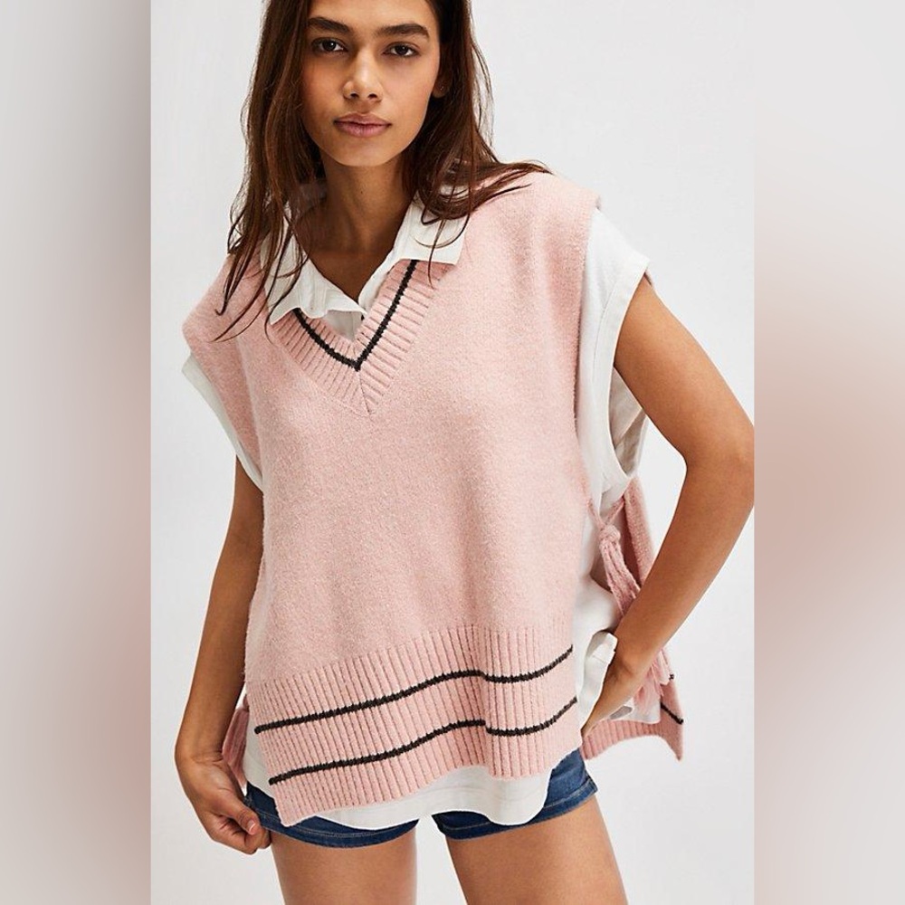 NWT Free People All Star Stripe Poncho